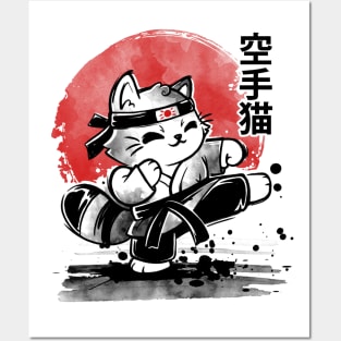 Karate cat Posters and Art